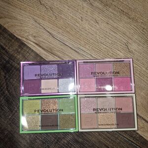 Revolution Vibrant Eyeshadow Palette Collection - Purple, Pink, Green, Gold